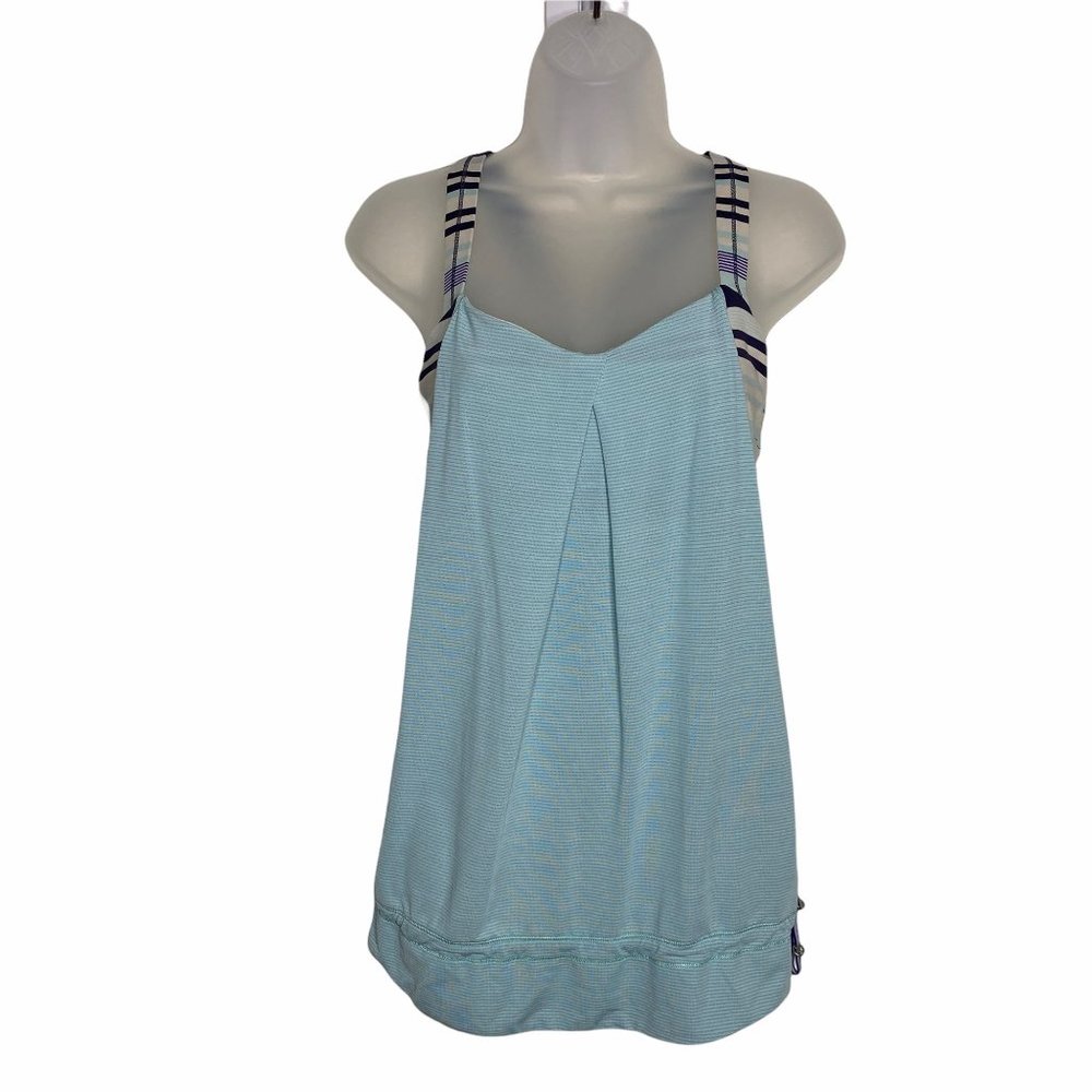 Lululemon Rest Less Tank Racerback Heathered Aquam